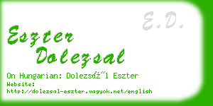 eszter dolezsal business card